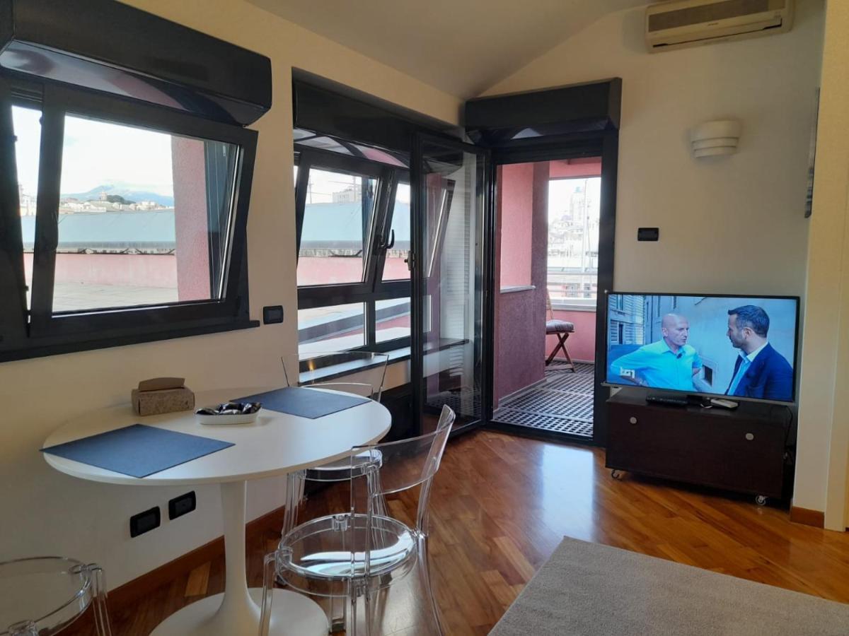 ジェノヴァBilocale Vista Mare Con Terrazzo-Porto Antico- Parcheggio Scontatoアパートメント エクステリア 写真